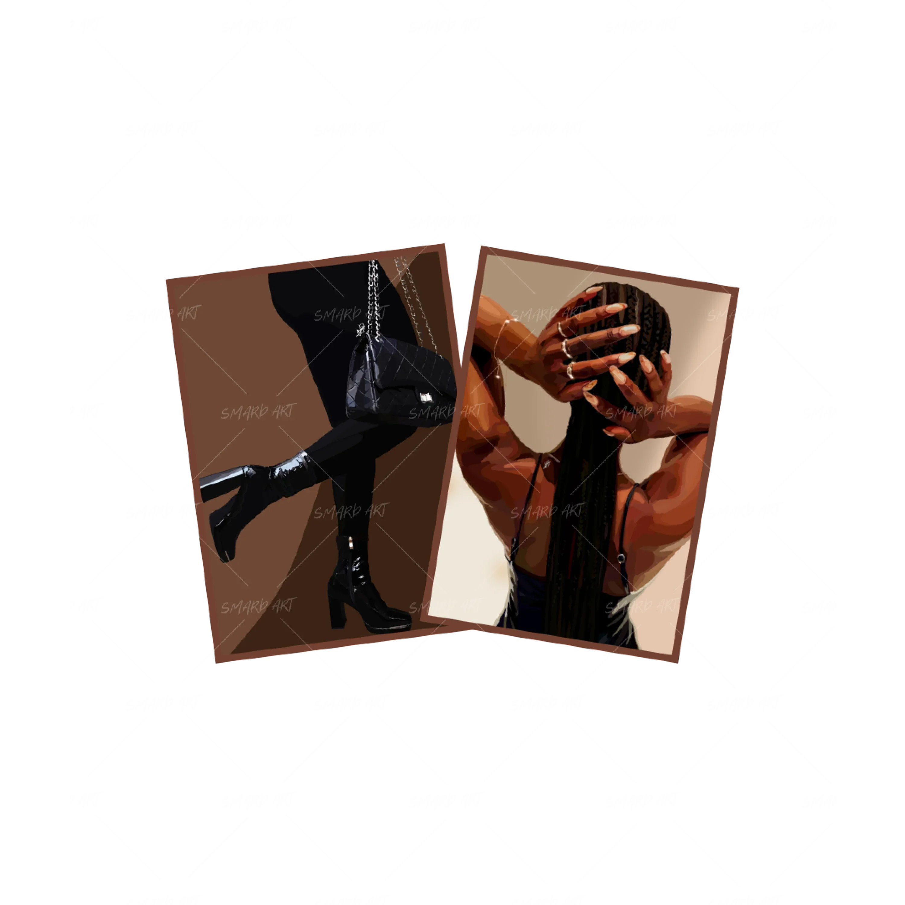 Art Print Bundle : Black Outfit + Chocolate - Image 2