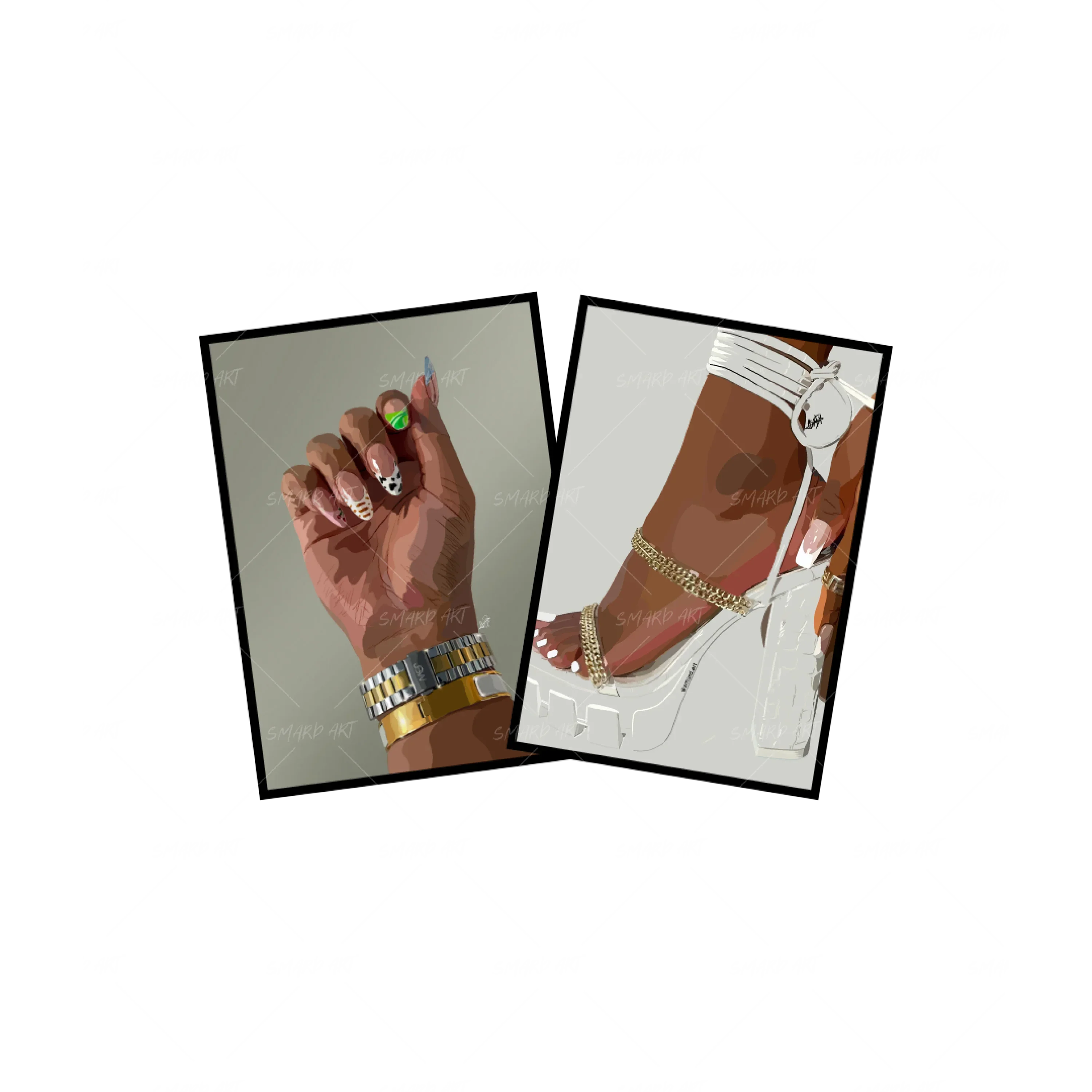 Art Print Bundle : Colourful Nails + Heel Me II - Image 2