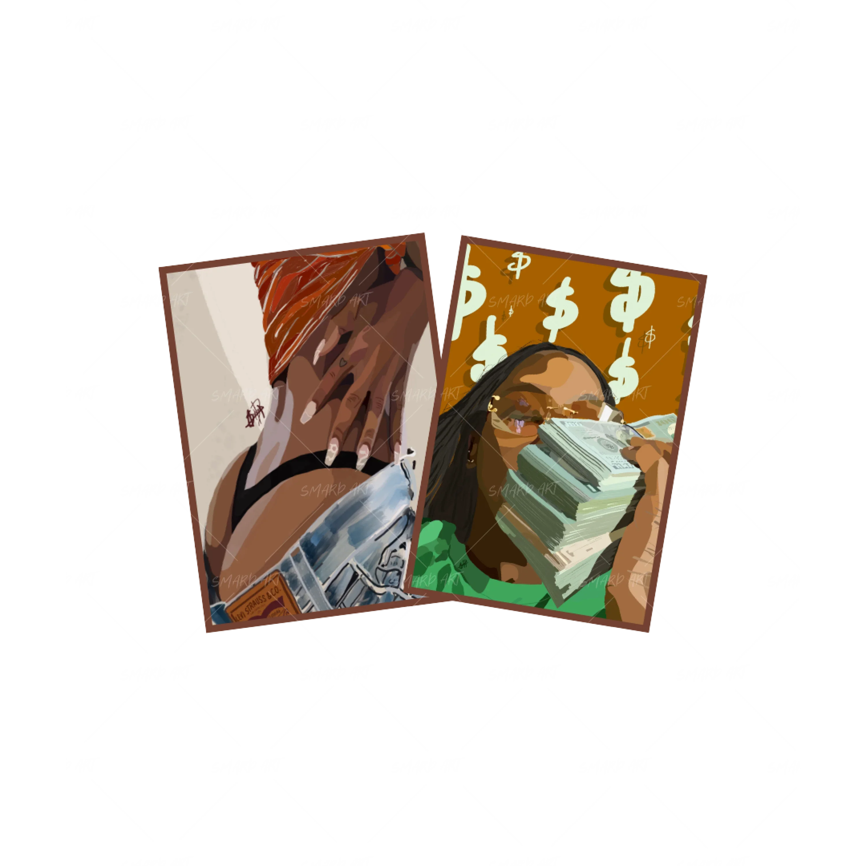 Art Print Bundle : Touch I + "Me, myself and all my money" - Image 2