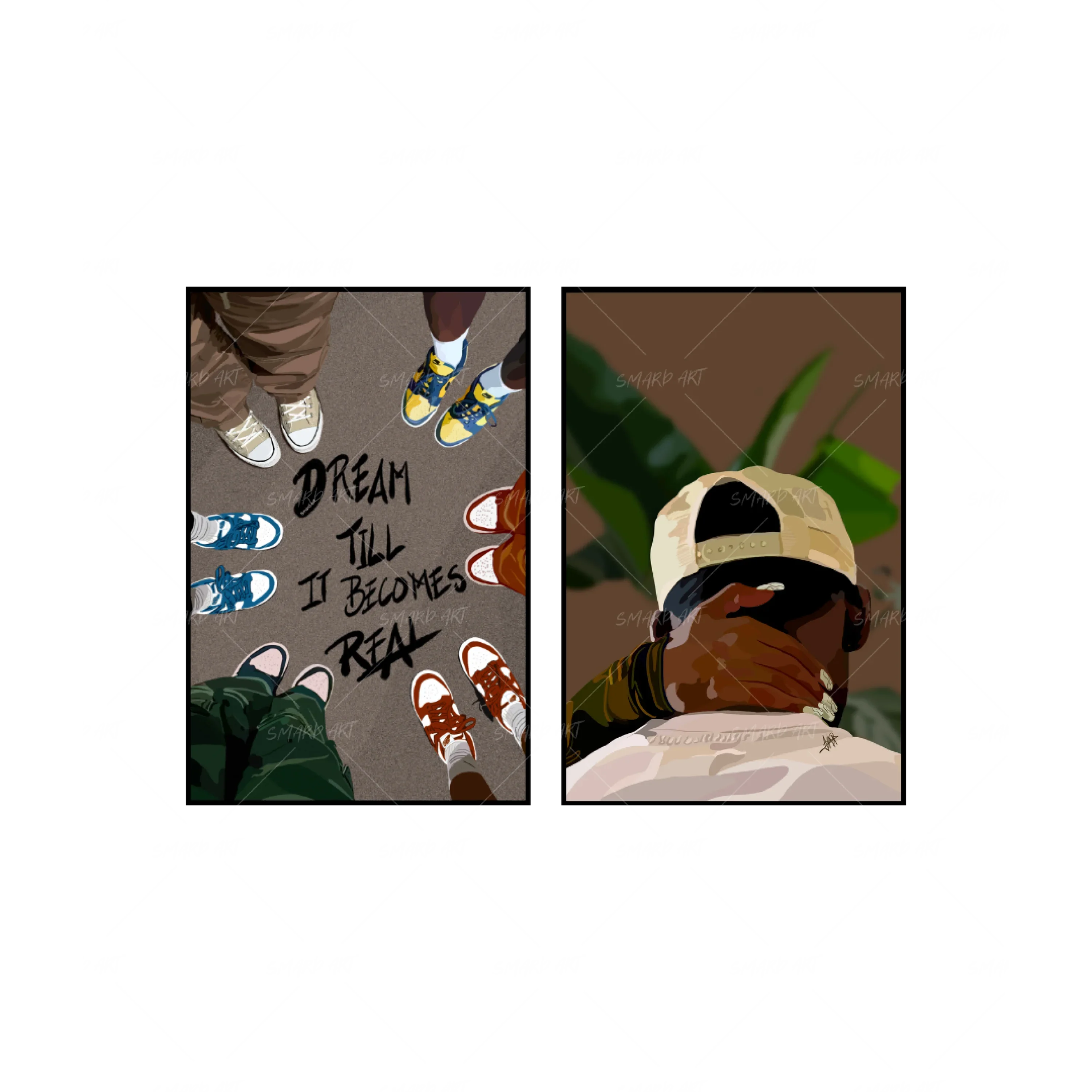 Art Print Bundle : Dream Till It Becomes Real + Love Always Wins