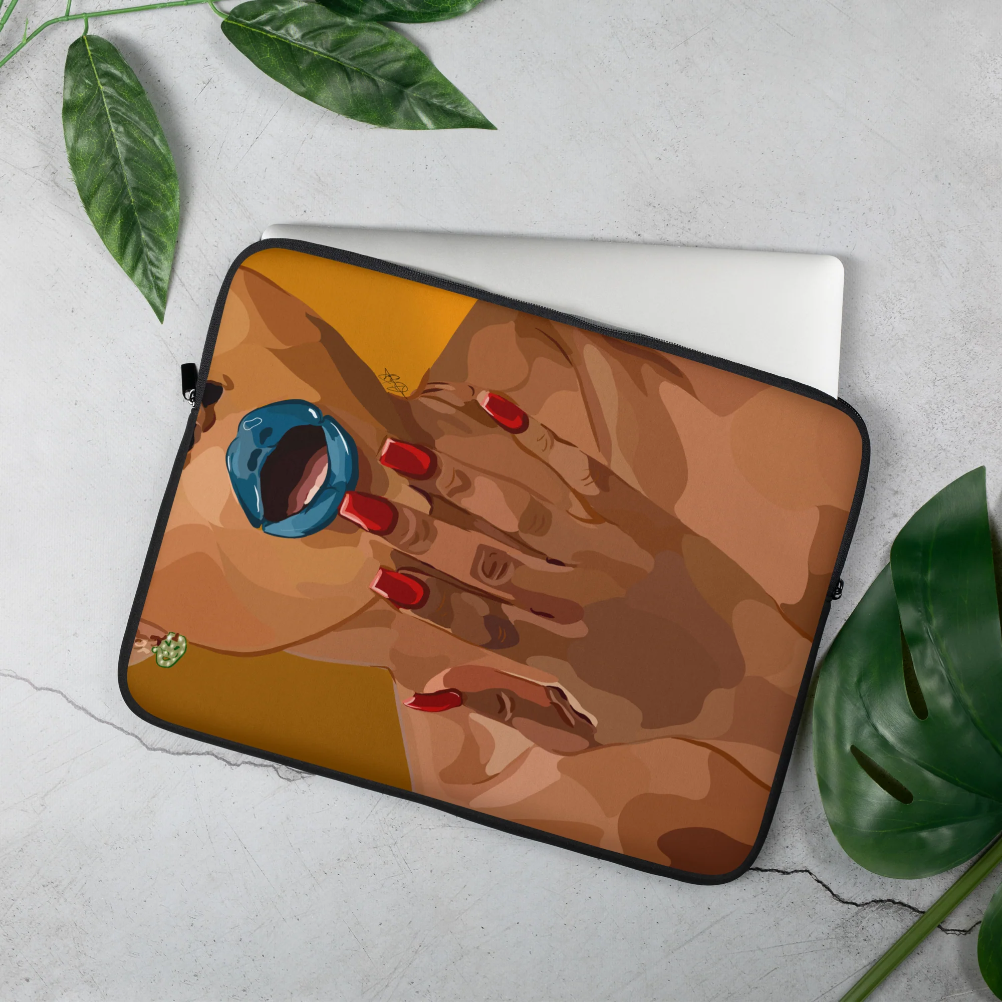 Blue Kiss Laptop Sleeve - Image 2