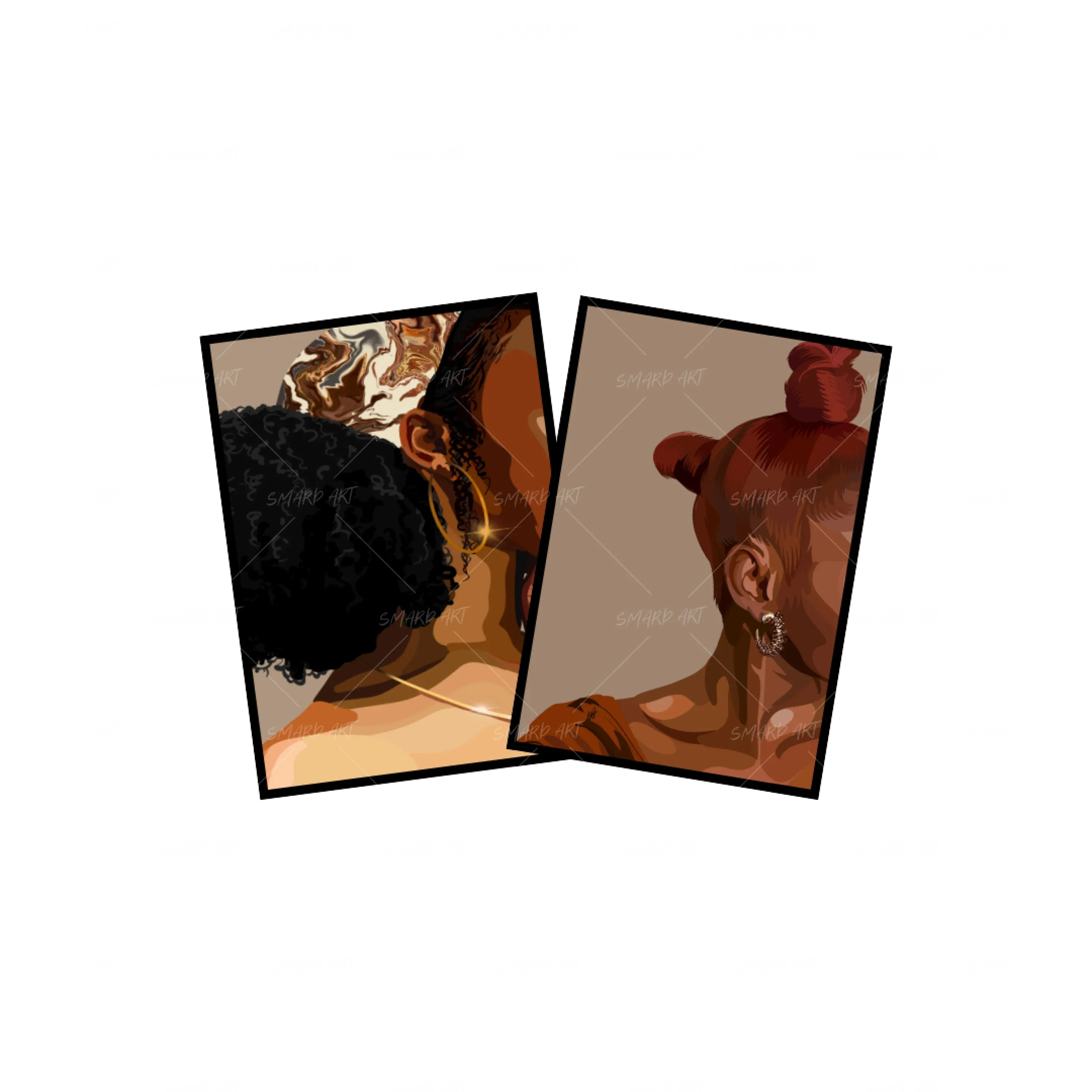 Art Print Bundle : Bantu II + Curls Day - Image 2