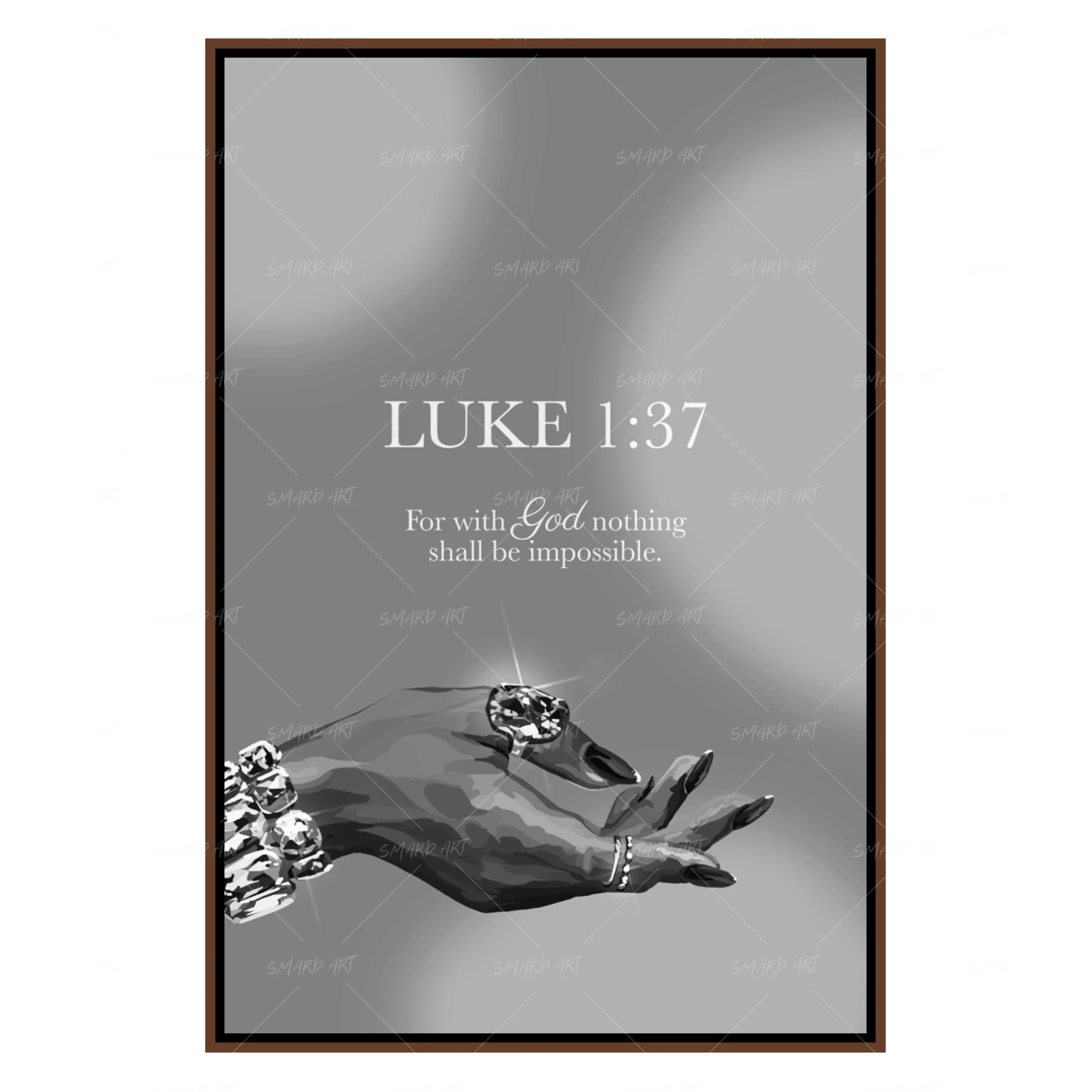 Luke 1:37 B&W